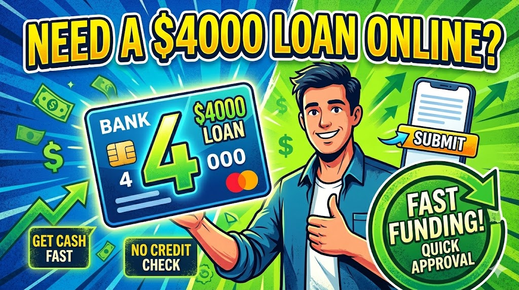 $4000 loans with no credit check, fast approval, and quick funding from a trusted direct lender